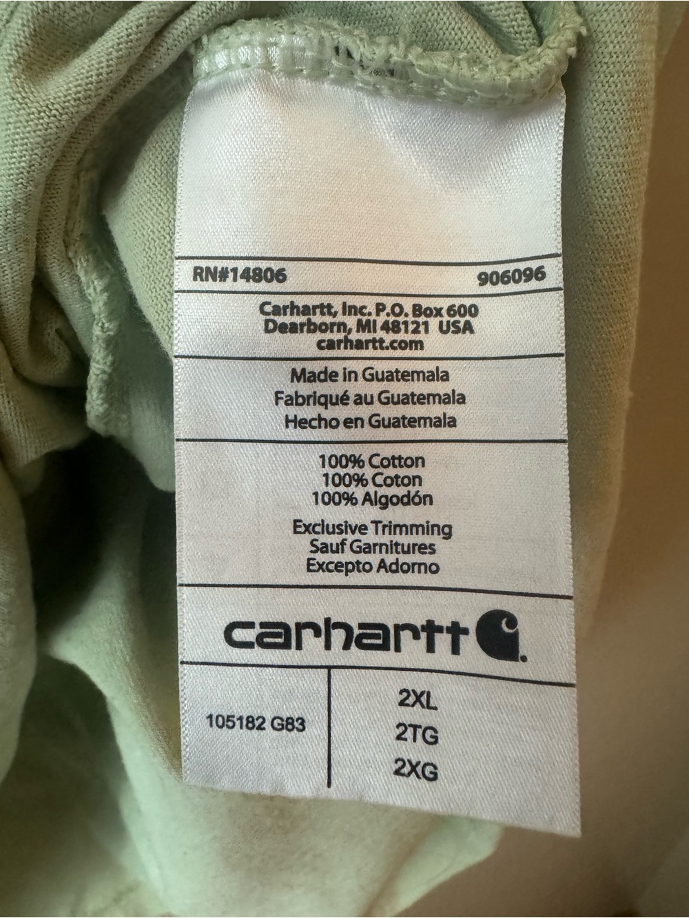 Men’s Carhartt Relaxed Fit Short Sleeve Graphic Pocket T-Shirt XXL - Picture 7 of 7